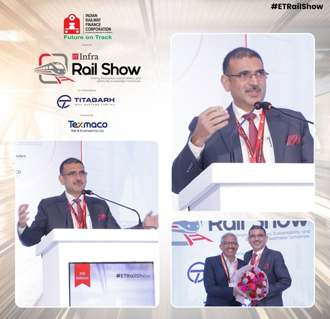 IRFC CMD delivers keynote address at ET Infra Rail Show 2026